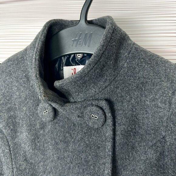 IL GUFO Girl’s Wool Blend Gray Pea Coat Wool Blend with Windproof Lining 2 years - Picture 4 of 15